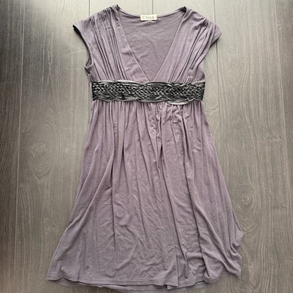 Gray Dress with Black Accents